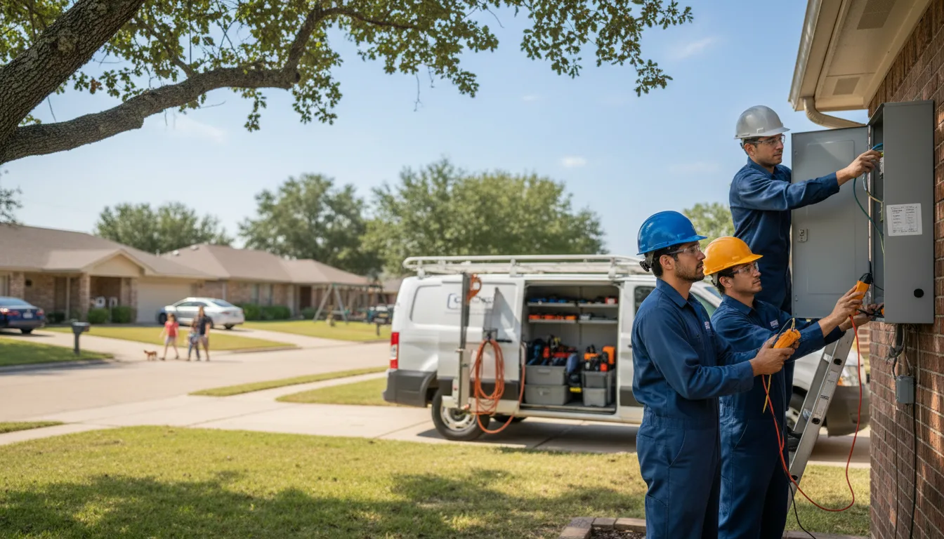 Certified electrician providing emergency electrical services in Mccool, MS